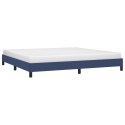 Rama łóżka, niebieska, 200x200 cm, obita tkaniną