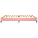 Rama łóżka, różowa, 200x200 cm, tapicerowana aksamitem