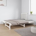 Łóżko rozsuwane, białe, 2x(90x190) cm, lite drewno sosnowe