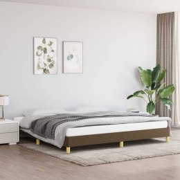 Rama łóżka, ciemnobrązowa, 200x200 cm, obita tkaniną