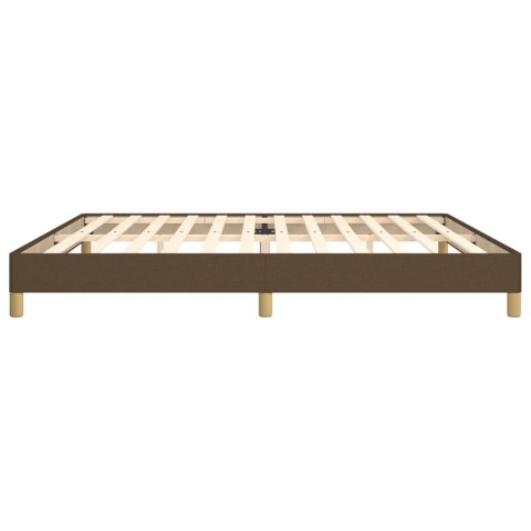 Rama łóżka, ciemnobrązowa, 200x200 cm, obita tkaniną