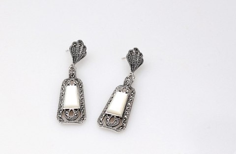 Srebrne kolczyki KDM2865 - Markazyty