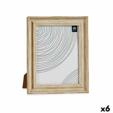 Ramka na Zdjęcia Szkło Złoty Drewno Brązowy Plastikowy (26 x 2 x 31 cm) (6 Sztuk)