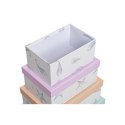 Zestaw pudełek do łączenia w organizer DKD Home Decor Morski Karton (43,5 x 33,5 x 15,5 cm)
