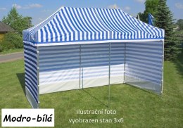 Namiot ogrodowy PROFI STEEL 3 x 6 - niebiesko-biały