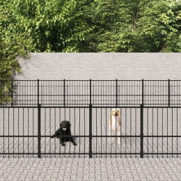 Kojec dla psa na zewnątrz, stalowy, 75,27 m²