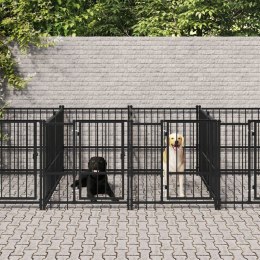 Kojec zewnętrzny dla psa, stalowy, 16,89 m²