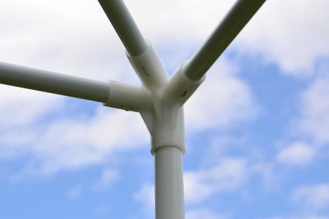 Pawilon ogrodowy - granatowy 3 x 3 m + 2 ściany boczne