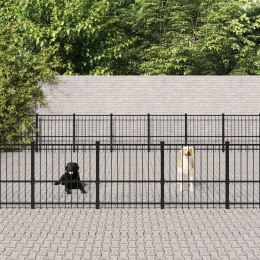 Kojec dla psa na zewnątrz, stalowy, 59,28 m²