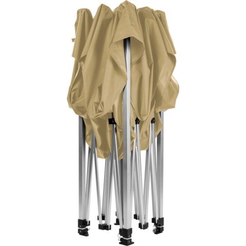 Namiot ogrodowy nożycowy 3×3 m beżowy - 5 poziomów wysokości