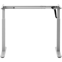Stelaż rama biurka z ręczną regulacją wysokości 73-124 cm do 70 kg SZARY