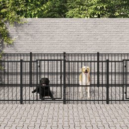 Kojec zewnętrzny dla psa, stalowy, 15,02 m²