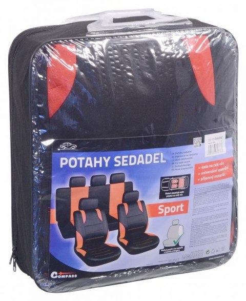 Pokrowce na siedzenia SPORT - 9 szt., Czerwone Pokrowce na siedzenia SPORT - 9 szt., Czerwone