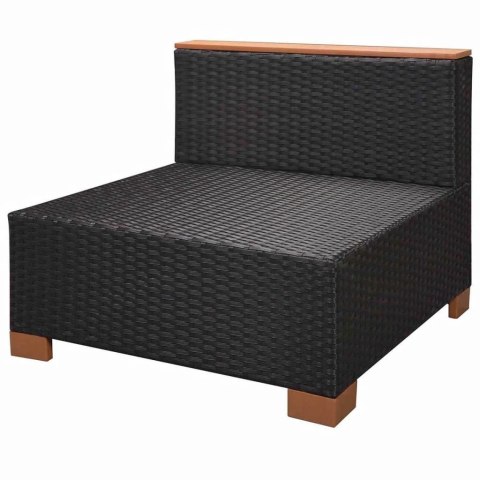 10-cz. zestaw mebli do ogrodu, poduszki, rattan PE, czarny 10-cz. zestaw mebli do ogrodu, poduszki, rattan PE, czarny