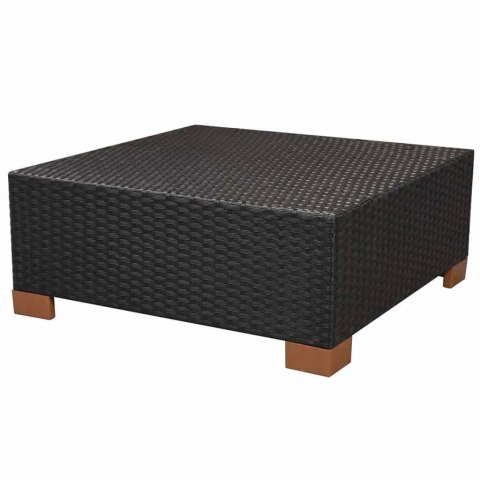 10-cz. zestaw mebli do ogrodu, poduszki, rattan PE, czarny 10-cz. zestaw mebli do ogrodu, poduszki, rattan PE, czarny