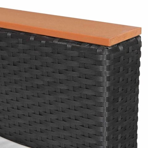 10-cz. zestaw mebli do ogrodu, poduszki, rattan PE, czarny 10-cz. zestaw mebli do ogrodu, poduszki, rattan PE, czarny