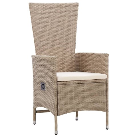9-cz. zestaw mebli ogrodowych z poduszkami, rattan PE, beżowy 9-cz. zestaw mebli ogrodowych z poduszkami, rattan PE, beżowy