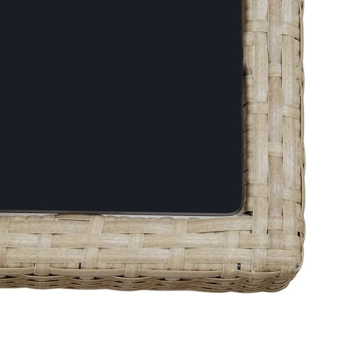 9-cz. zestaw mebli ogrodowych z poduszkami, rattan PE, beżowy 9-cz. zestaw mebli ogrodowych z poduszkami, rattan PE, beżowy