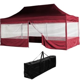 Namiot ogrodowy 3 x 6 m INSTENT - system nożycowy - kolor bordowy