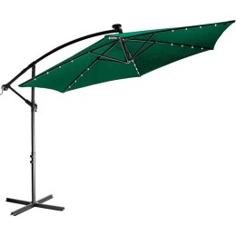 STILIST Parasol ogrodowy z rączką 3 m, zielony + LED