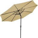 STILISTA Parasol Market Ø 3 m, 180 g/m2, beż + pokrowiec