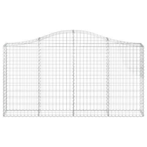 Kosze gabionowe, 13 szt, 200x30x100/120cm, galwanizowane żelazo