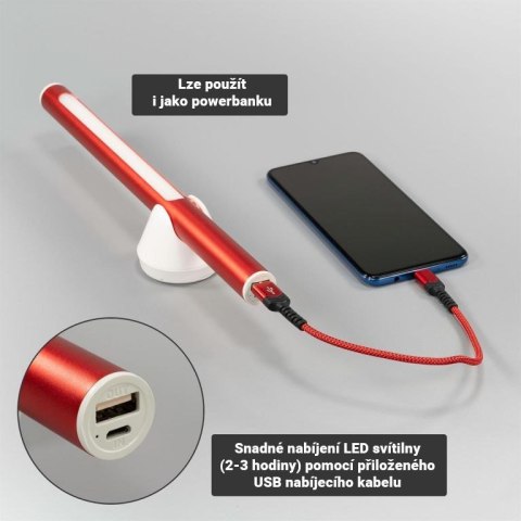 Garthen Lampa kempingowa LED Pole, wodoodporna, czerwona 30 Garthen Lampa kempingowa LED Pole, wodoodporna, czerwona 30