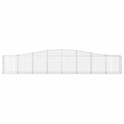 Kosze gabionowe, 10 szt, 400x30x60/80 cm, galwanizowane żelazo