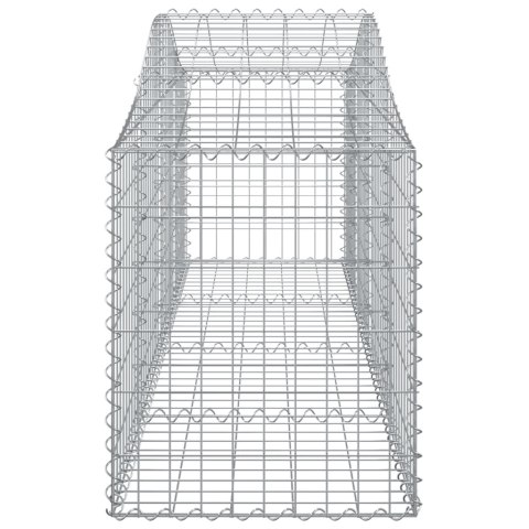 Kosze gabionowe, 15 szt, 200x50x60/80 cm, galwanizowane żelazo Kosze gabionowe, 15 szt, 200x50x60/80 cm, galwanizowane żelazo