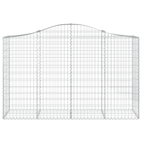 Kosze gabionowe, 14 szt, 200x50x120/140cm, galwanizowane żelazo