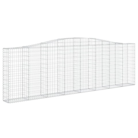 Kosze gabionowe, 6 szt, 400x30x120/140 cm, galwanizowane żelazo Kosze gabionowe, 6 szt, 400x30x120/140 cm, galwanizowane żelazo