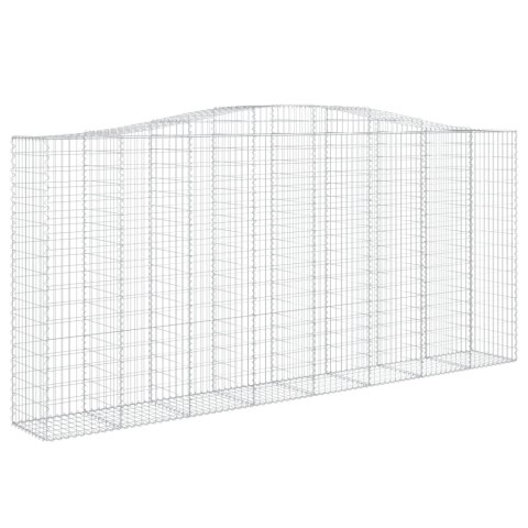 Kosze gabionowe, 4 szt, 400x50x180/200 cm, galwanizowane żelazo Kosze gabionowe, 4 szt, 400x50x180/200 cm, galwanizowane żelazo