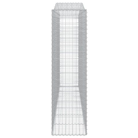 Kosze gabionowe, 4 szt, 400x50x180/200 cm, galwanizowane żelazo Kosze gabionowe, 4 szt, 400x50x180/200 cm, galwanizowane żelazo