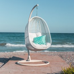 Fotel na biegunach Dido 190 x 95 x 95 cm Biały Rattan