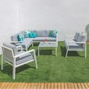 Fotel ogrodowy Thais 73,20 x 74,80 x 73,30 cm Aluminium Biały