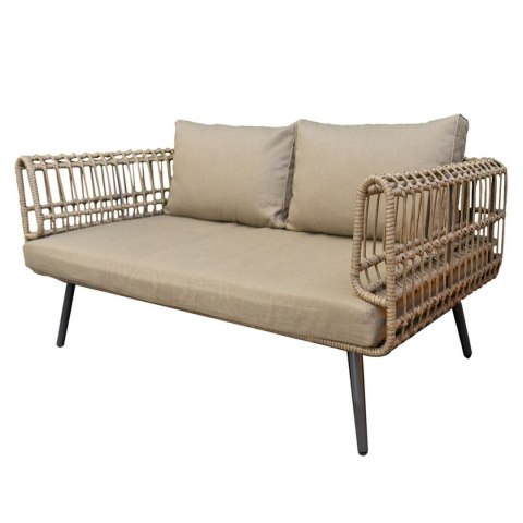 Kanapa 2-osobowa Ariki Stal Rattan rattan syntetyczny 161 x 84 x 67 cm