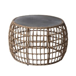 Stolik Ariki Stolik Stal Rattan szkło hartowane rattan syntetyczny 73 x 61 x 46 cm