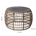 Stolik Ariki Stolik Stal Rattan szkło hartowane rattan syntetyczny 73 x 61 x 46 cm