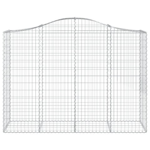 Kosze gabionowe, 10 szt, 200x50x140/160cm, galwanizowane żelazo Kosze gabionowe, 10 szt, 200x50x140/160cm, galwanizowane żelazo