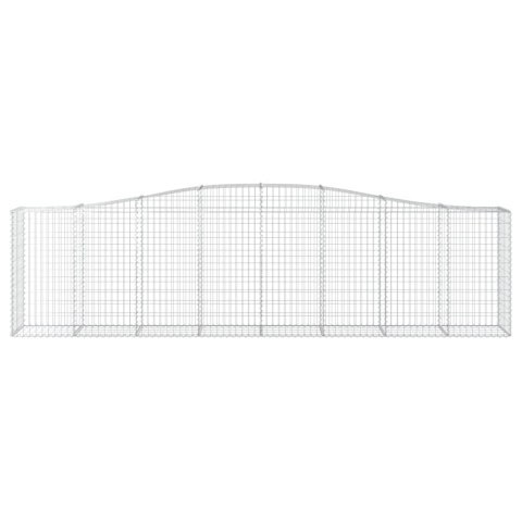 Kosze gabionowe, 20 szt, 400x50x100/120cm, galwanizowane żelazo