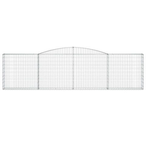 Kosze gabionowe, 10 szt, 400x30x100/120cm, galwanizowane żelazo