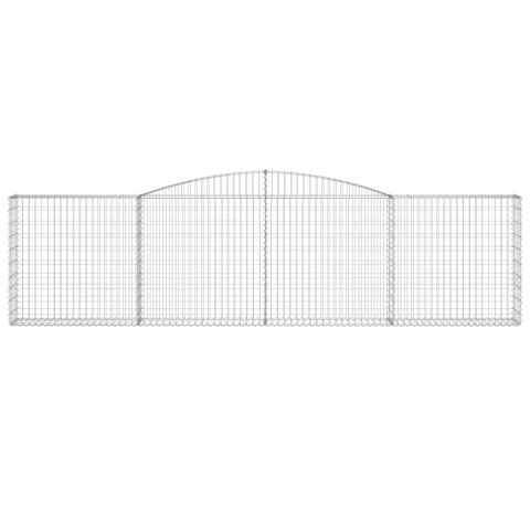 Kosze gabionowe, 15 szt, 400x30x100/120cm, galwanizowane żelazo