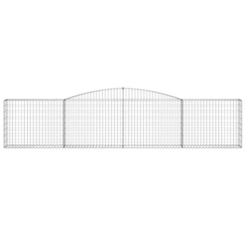 Kosze gabionowe, 20 szt, 400x30x80/100 cm, galwanizowane żelazo