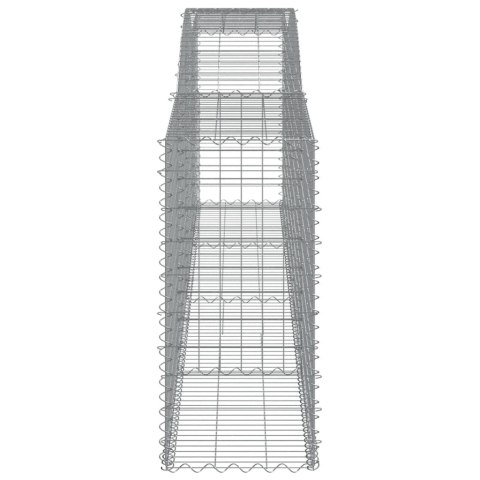 Kosze gabionowe, 20 szt, 400x50x100/120cm, galwanizowane żelazo