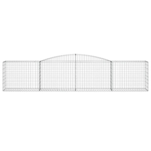 Kosze gabionowe, 20 szt, 400x50x80/100 cm, galwanizowane żelazo