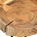 Stolik kawowy plaster, (55-60) x 40 cm, lite drewno akacjowe