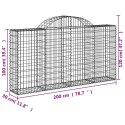 Kosze gabionowe, 15 szt, 200x30x100/120cm, galwanizowane żelazo