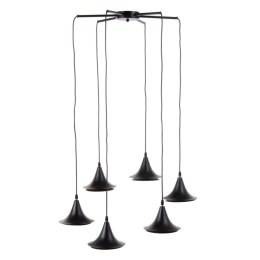 Lampa Sufitowa 51,5 x 51,5 x 100 cm Czarny Złoty Metal Ø 18,5 cm