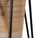 Zestaw doniczek 34 x 34 x 58 cm Naturalny Czarny Metal Bambus (2 Sztuk)