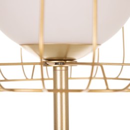 Lampa Stojąca 40 x 40 x 144 cm Szkło Złoty Metal Biały